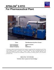 EPSILON S RTO For Pharmaceutical Plant - Megtec Systems