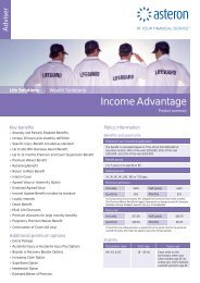 Asteron Income Advantage - riskinfo