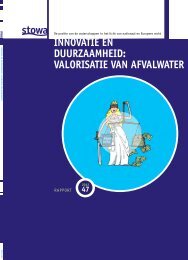 innovatie en duurzaamheid: valorisatie van afvalwater - Stowa