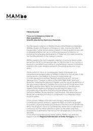 PRESS RELEASE Focus on Contemporary Italian Art (New ... - Mambo