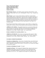 Library Board Meeting Minutes - Lincoln City Libraries