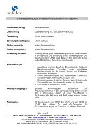 Stellenbeschreibung im PDF-Format - Sefelec