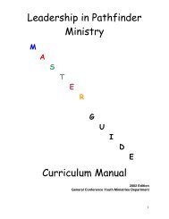 Master Guide Manual - SDA General Conference Youth Ministries ...
