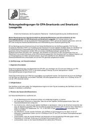 Nutzungsbedingungen für EPA-Smartcards und Smartcard ... - EPO