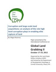 Corruption and large-scale land acquisitions: an analysis of the role ...