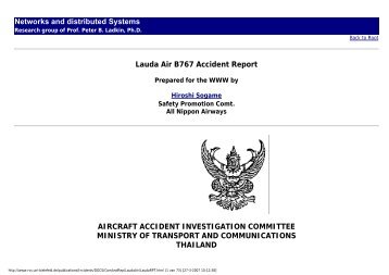 Lauda Air B767 Accident Report - Leonardo