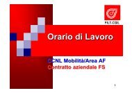 Orario di Lavoro - Filt Cgil