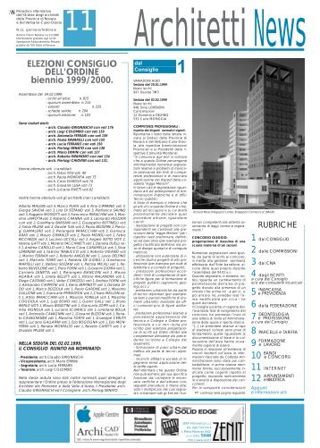 Oda News.A3/11 - Ordine degli Architetti