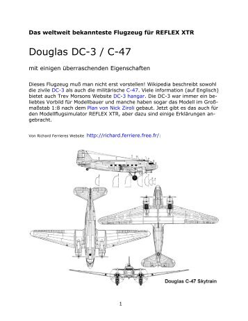 Douglas DC-3 / C-47 fÃ¼r REFLEX XTR