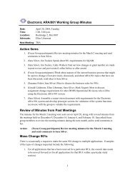 Electronic ARA/901 Working Group Minutes Action Items ... - eRA