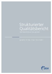 Qualitätsbericht 2008 Gera - SRH Kliniken GmbH