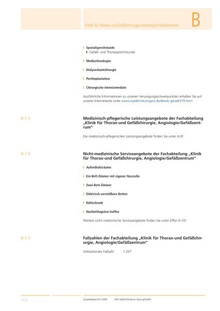 Qualitätsbericht 2008 Gera - SRH Kliniken GmbH