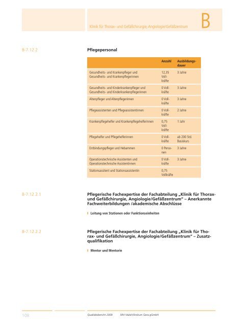 Qualitätsbericht 2008 Gera - SRH Kliniken GmbH