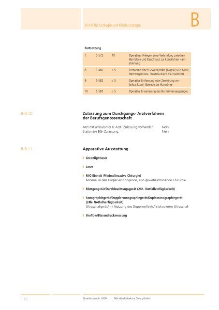 Qualitätsbericht 2008 Gera - SRH Kliniken GmbH