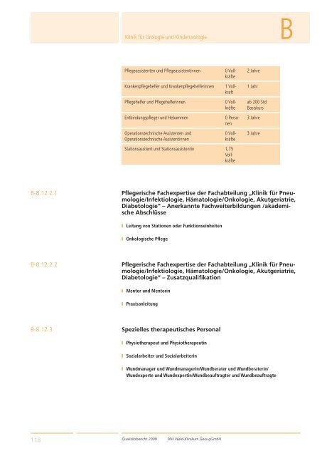 Qualitätsbericht 2008 Gera - SRH Kliniken GmbH