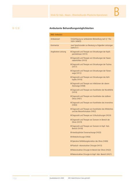 Qualitätsbericht 2008 Gera - SRH Kliniken GmbH