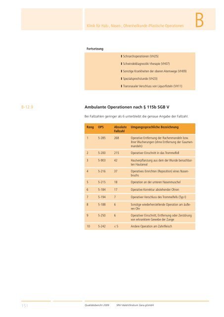 Qualitätsbericht 2008 Gera - SRH Kliniken GmbH