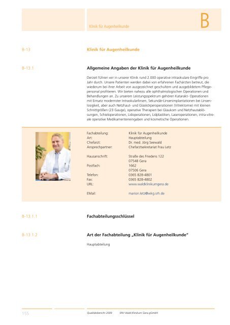 Qualitätsbericht 2008 Gera - SRH Kliniken GmbH