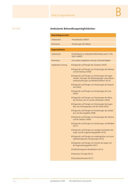 Qualitätsbericht 2008 Gera - SRH Kliniken GmbH