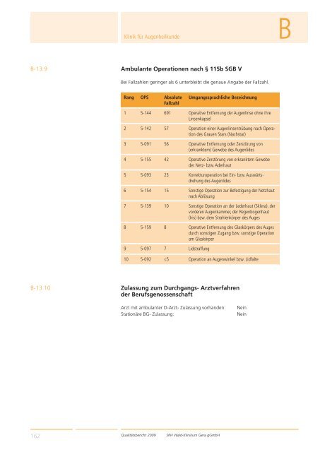 Qualitätsbericht 2008 Gera - SRH Kliniken GmbH