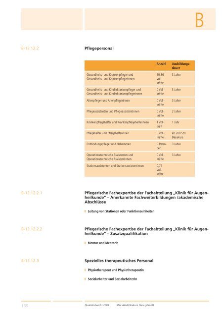 Qualitätsbericht 2008 Gera - SRH Kliniken GmbH