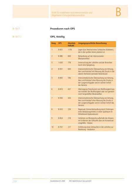 Qualitätsbericht 2008 Gera - SRH Kliniken GmbH