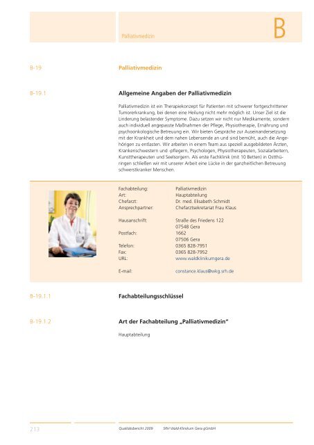 Qualitätsbericht 2008 Gera - SRH Kliniken GmbH