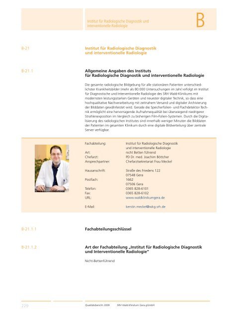 Qualitätsbericht 2008 Gera - SRH Kliniken GmbH