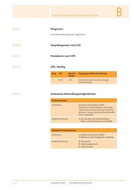 Qualitätsbericht 2008 Gera - SRH Kliniken GmbH