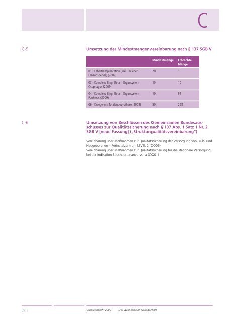 Qualitätsbericht 2008 Gera - SRH Kliniken GmbH