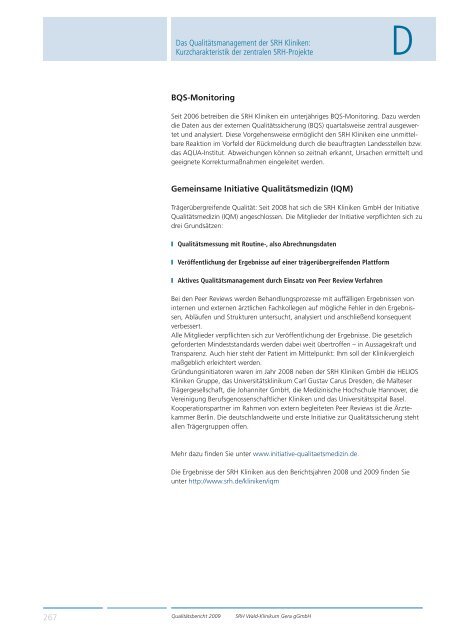 Qualitätsbericht 2008 Gera - SRH Kliniken GmbH