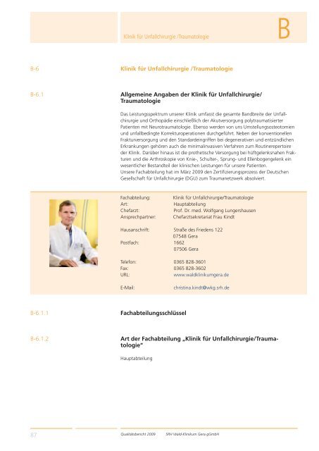 Qualitätsbericht 2008 Gera - SRH Kliniken GmbH