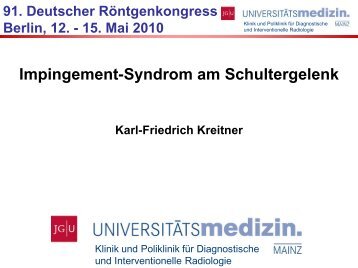 MRT des Schulterimpingements 91. Deutscher RÃ¶ntgenkongress ...