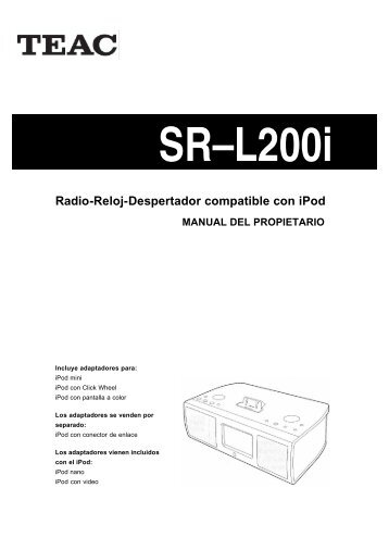 Radio-Reloj-Despertador compatible con iPod - Teacmexico.net