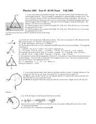 Physics 2402 Test #3 (8:30 Class) Fall 2000