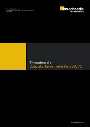 Threadneedle Specialist Investment Funds ICVC - Fundsupermart.com