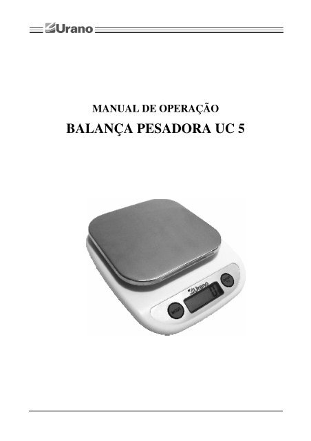 Manual da balanÃ§a UC5 - Urano