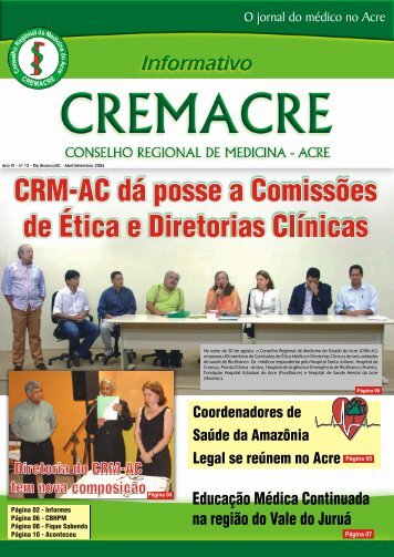 jornal cremacre - Conselho Federal de Medicina