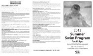 Summer Swim Program Brochure - Garden Grove