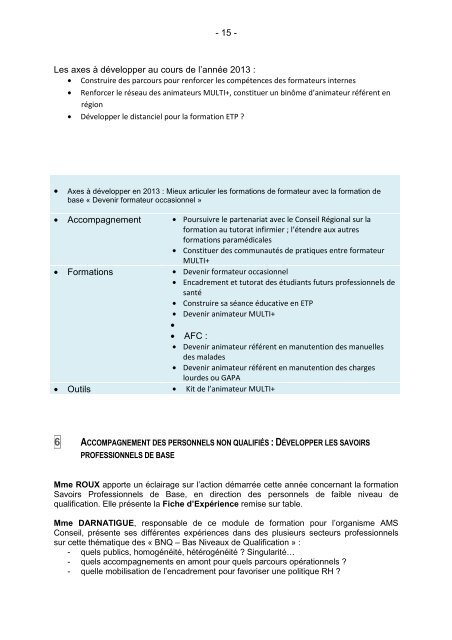 CONSEIL PEDAGOGIQUE REGIONAL - Anfh