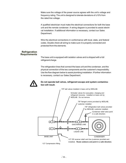 HX Series Remote Condenser Site Preparation and ... - Chiller City