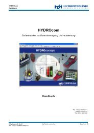 HYDROcom - Hydrotechnik
