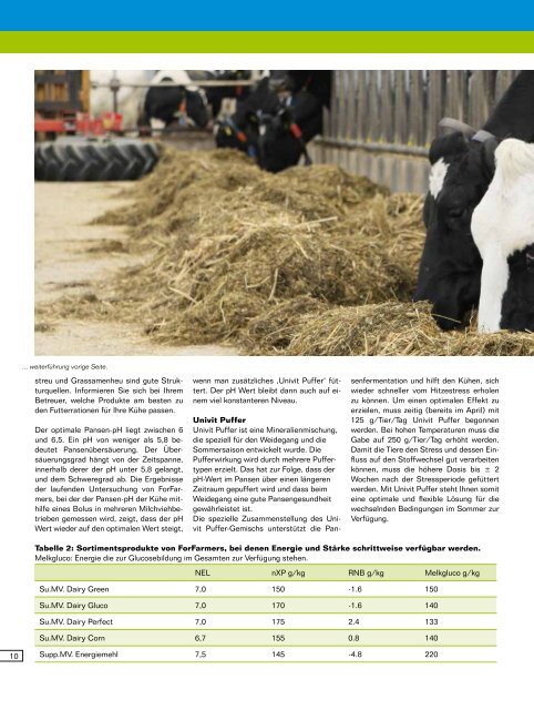 Informationszeitschrift von ForFarmers JUNI 2011