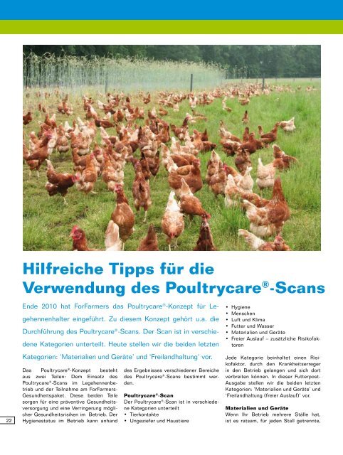 Informationszeitschrift von ForFarmers JUNI 2011