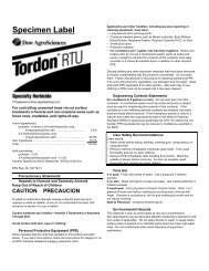 Tordon RTU label - Beyond Pesticides