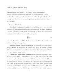 Math 315-1 Exam 1 Review Sheet - WSU Vancouver Directory