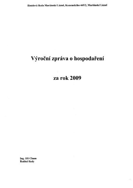 Výroční zpráva 2009.tif - Hotelová škola Mariánské Lázně