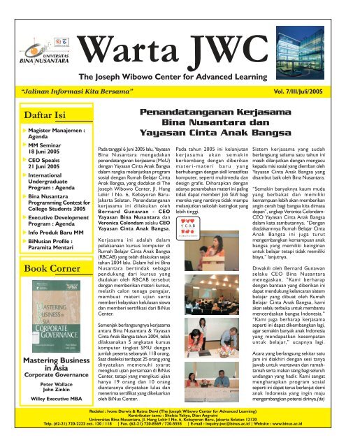 Warta JWC (Juli'05).FH10 - binus university