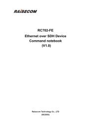 RC702-FE Ethernet over SDH Device Command notebook (V1.0)