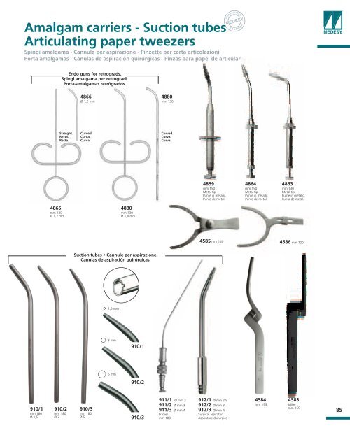 Amalgam carriers - Amalgam well - Janouch Dental